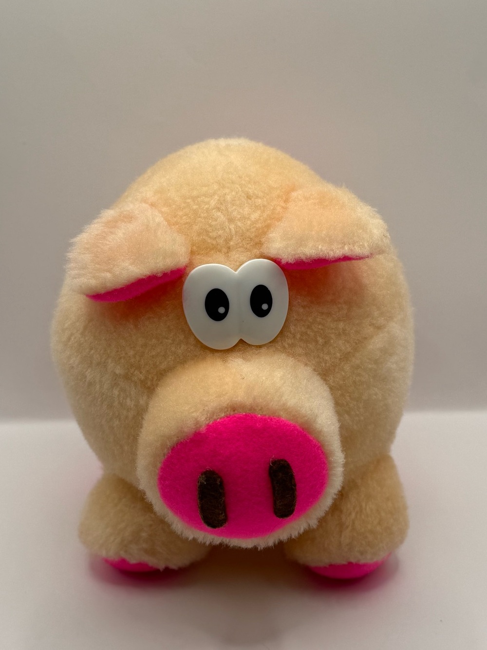 Vintage Cloud 9 Round and Pink Pig Stuffed Animal Plush